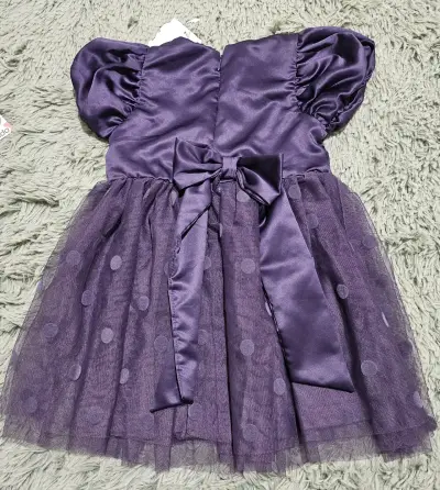 Vestido de niña morado elegante - miniatura 2