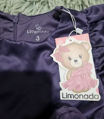 Vestido de niña morado elegante - miniatura 4