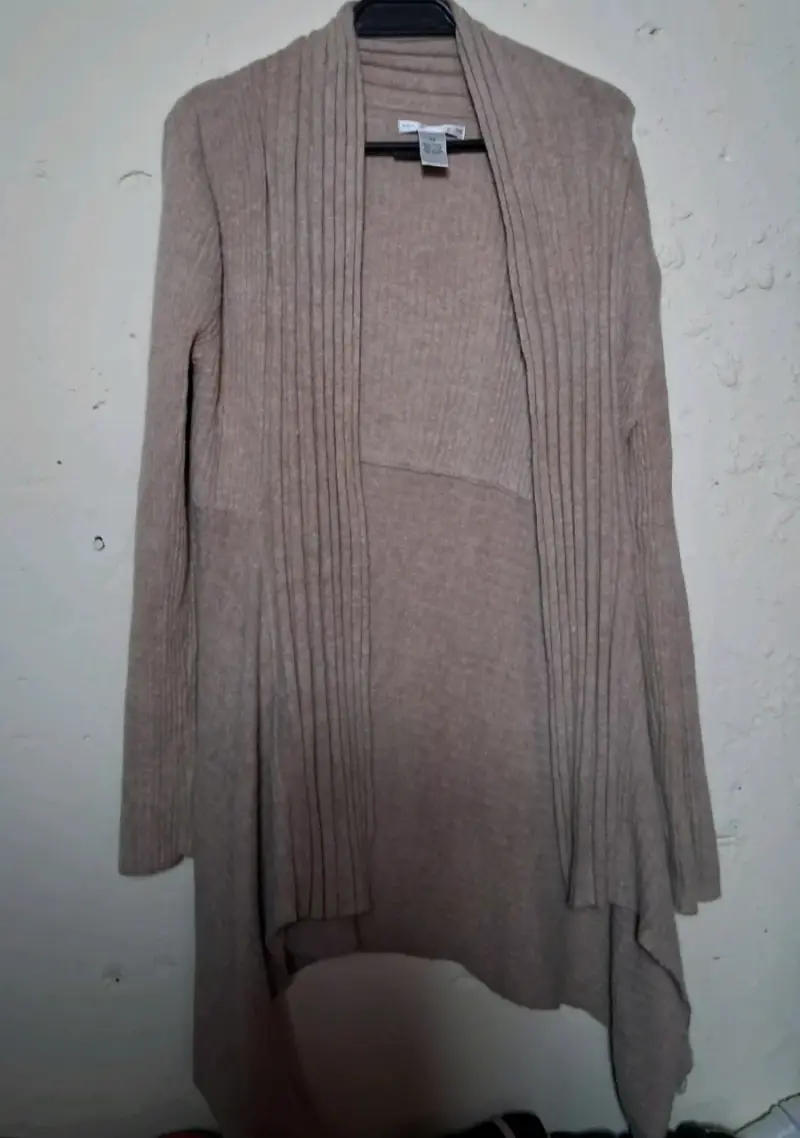 Cardigan de lana beige - 2