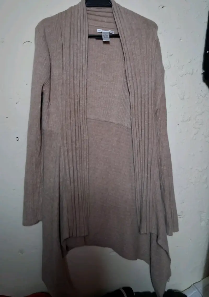Cardigan de lana beige - 3
