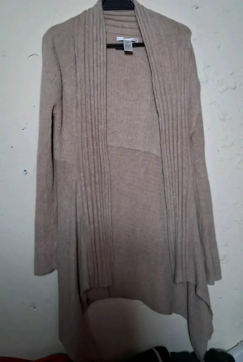 Cardigan de lana beige - 4