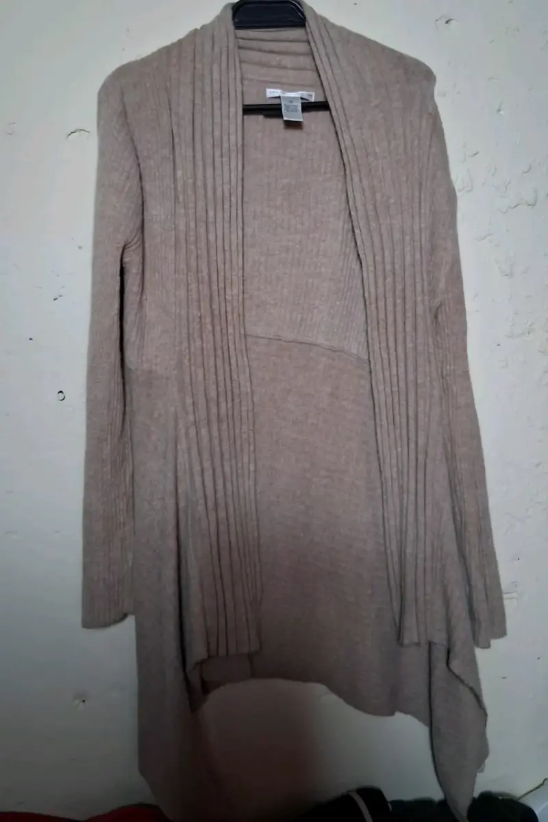 Cardigan de lana beige - 5