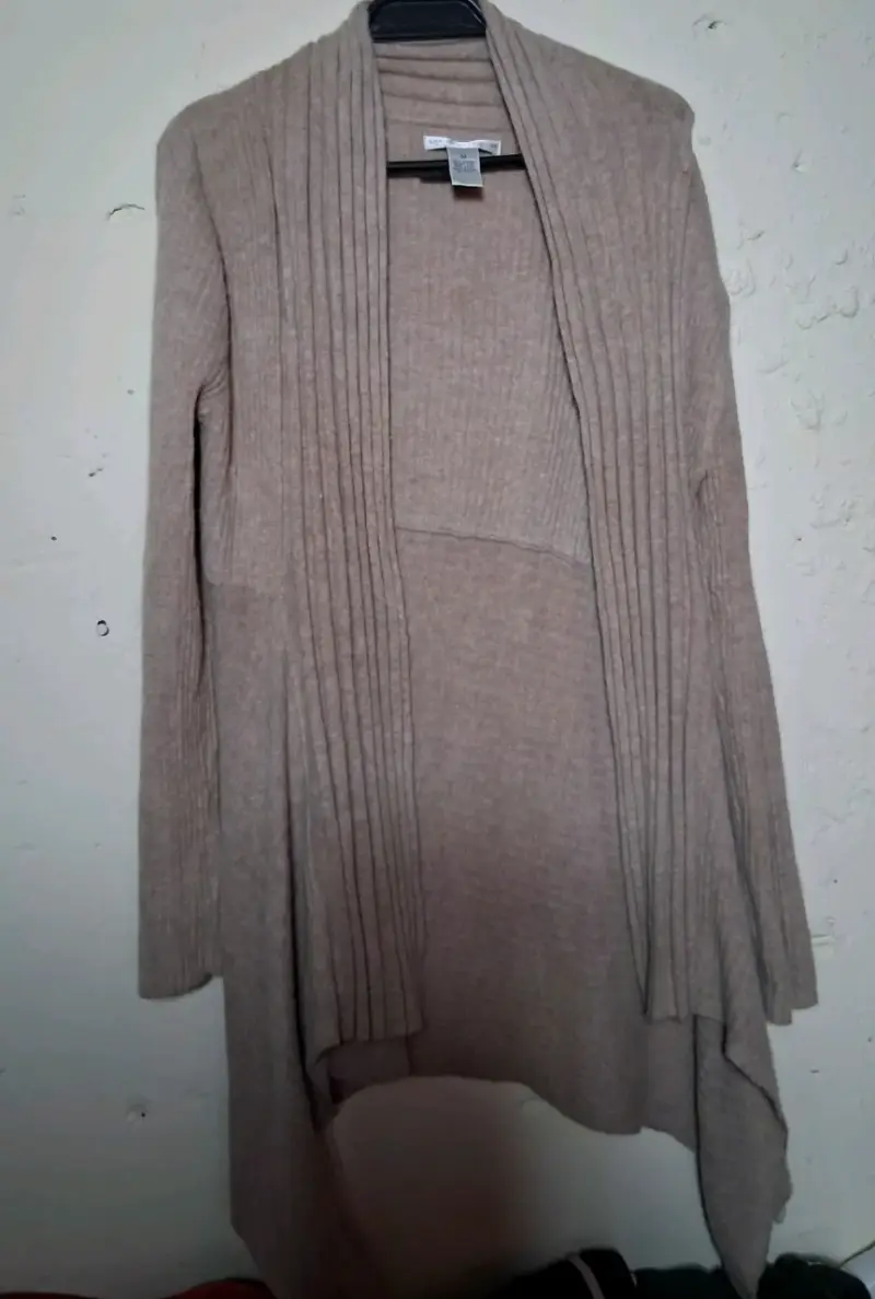 Cardigan de lana beige - 6