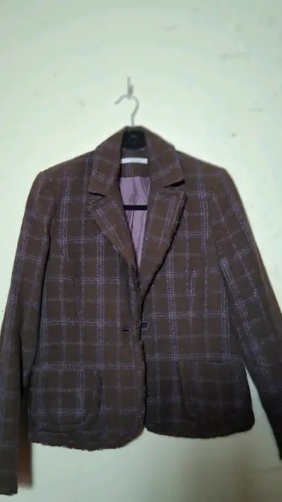 Blazer morado a cuadros - miniatura 2