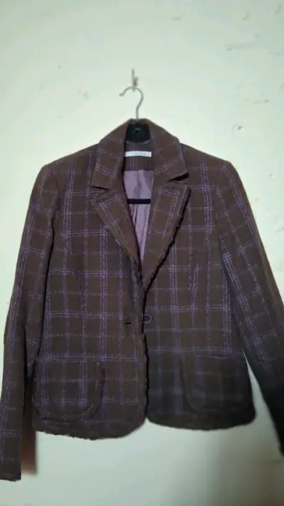 Blazer morado a cuadros - miniatura 3