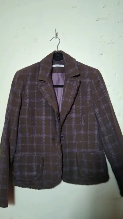 Blazer morado a cuadros - miniatura 4