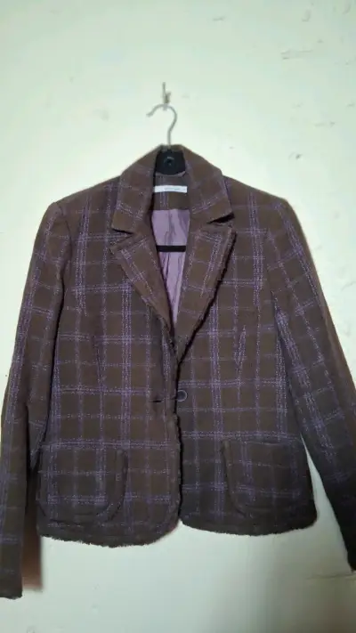 Blazer morado a cuadros - miniatura 6