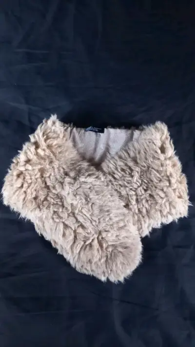 Bufanda de piel sintética beige Zara - miniatura 1