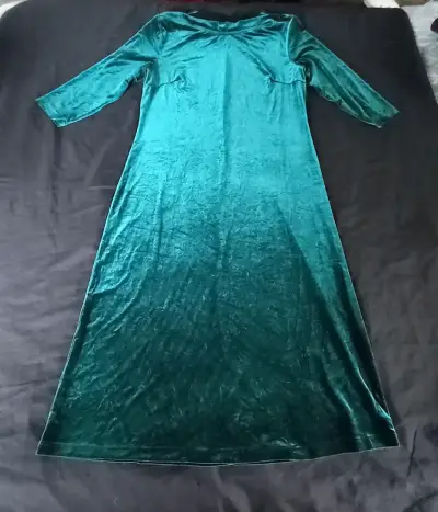 Vestido largo verde brillante - miniatura 1