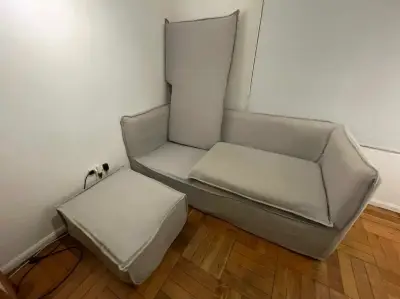 Sofá seccional gris claro - miniatura 3