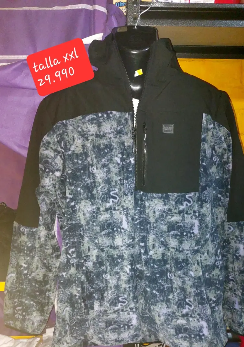 Chaqueta polar negra para hombre