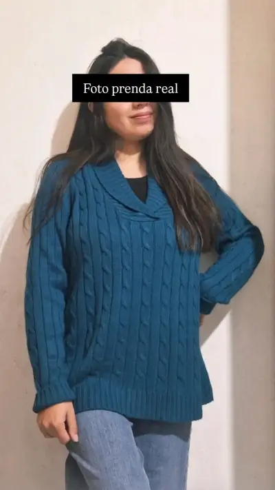 Suéter trenzado mujer - miniatura 1