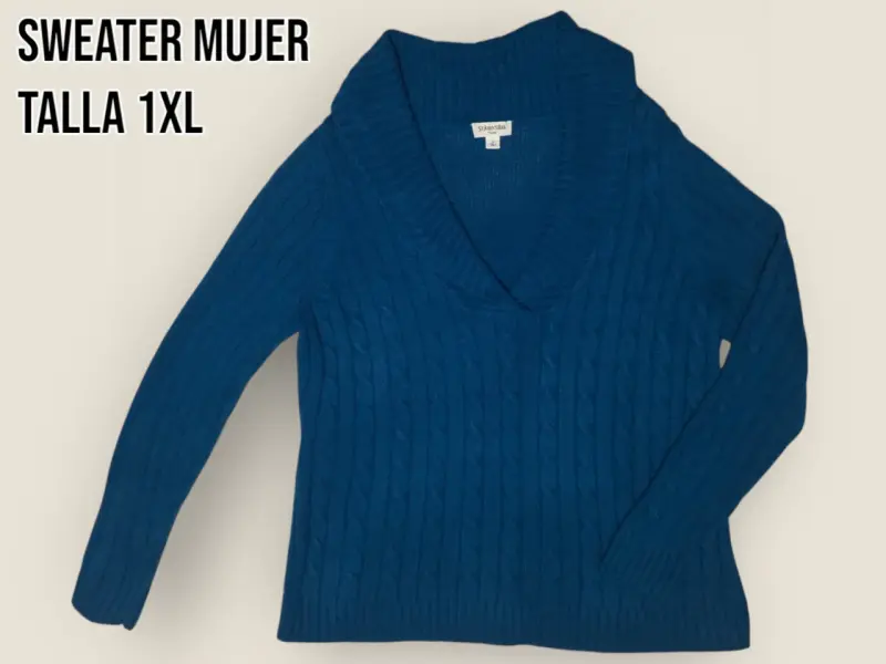 Suéter trenzado mujer - 2