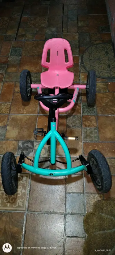 Kart para niños rosa y verde - miniatura 2