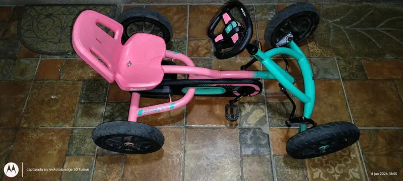 Kart para niños rosa y verde - 3