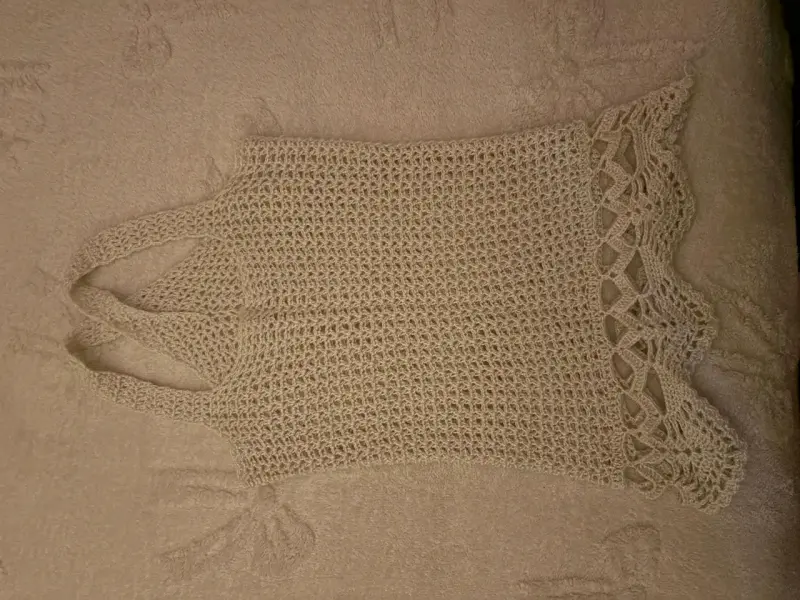 Chaleco tejido beige - 5