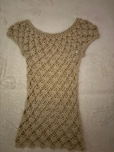 Chaleco tejido beige - miniatura 6
