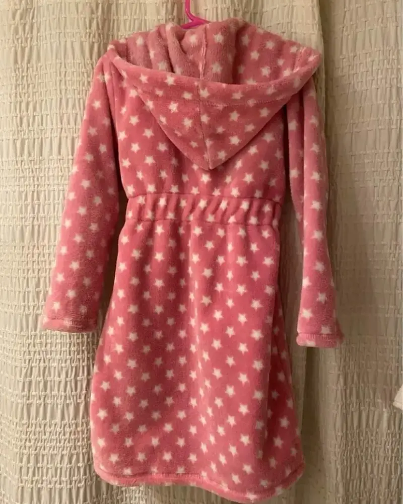 Bata infantil rosa con estrellas - 2