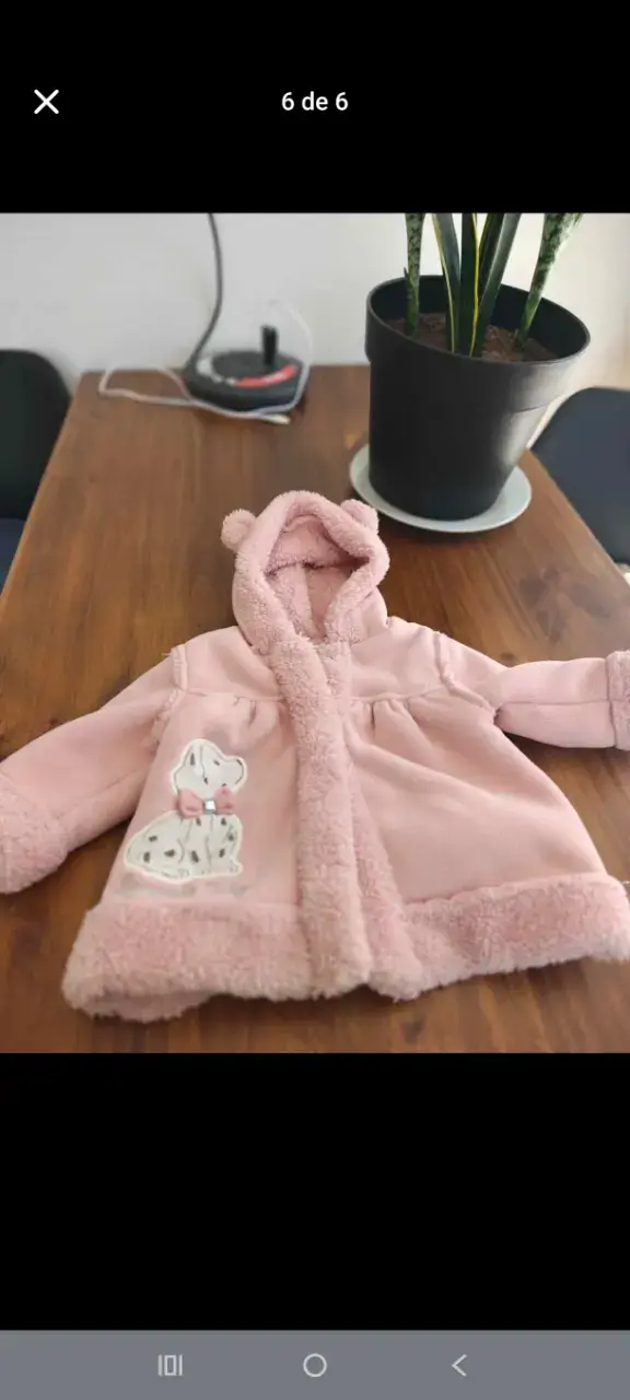 Abrigo rosado de bebé - 1