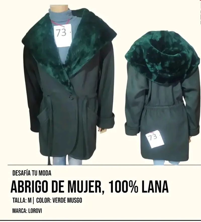 Abrigo mujer verde musgo