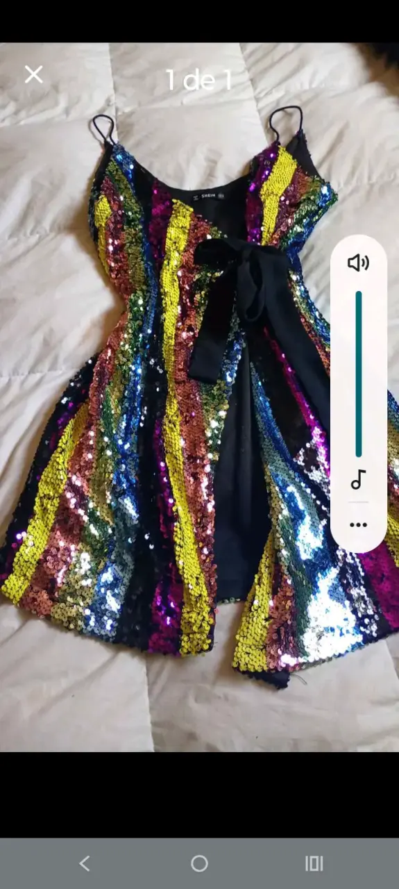 Vestido de lentejuelas multicolor