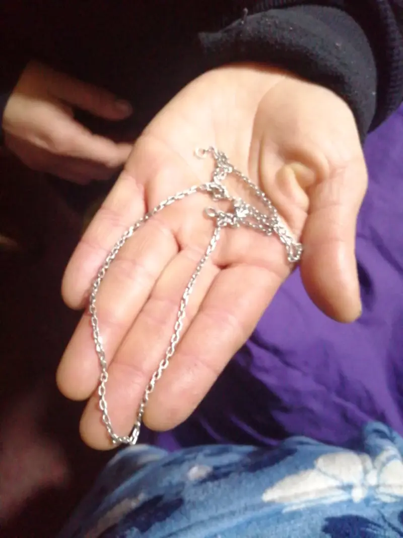 Cadena de plata brillante
