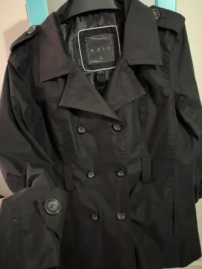 Trench negra de mujer - miniatura 2