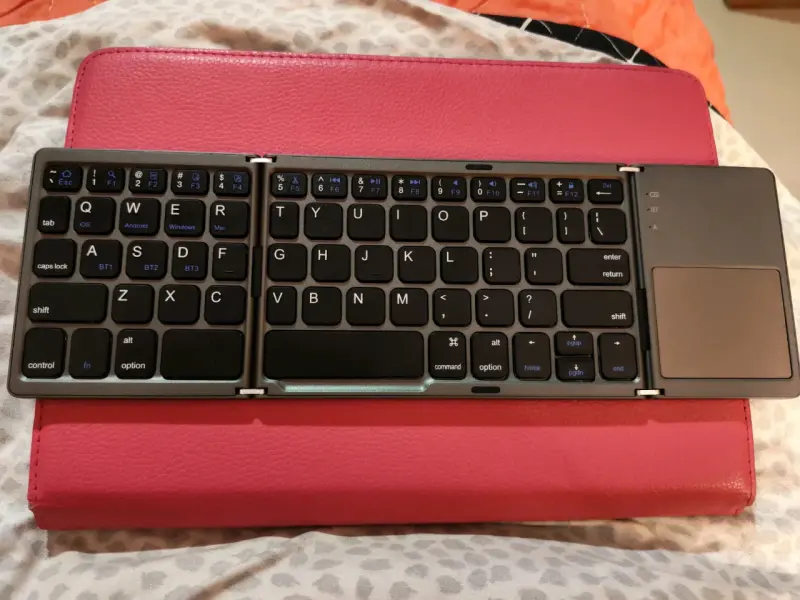 Teclado Bluetooth plegable negro - 1