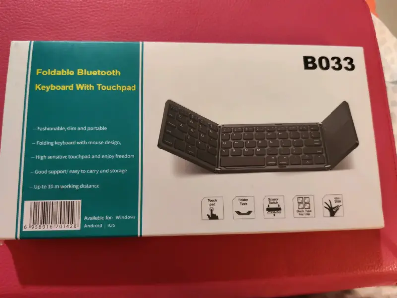 Teclado Bluetooth plegable negro - 3
