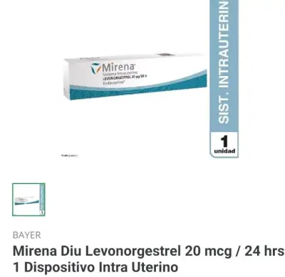 Dispositivo Intrauterino Mirena 20 mcg - miniatura 1