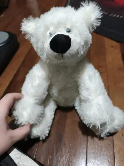Oso de peluche blanco - miniatura 1