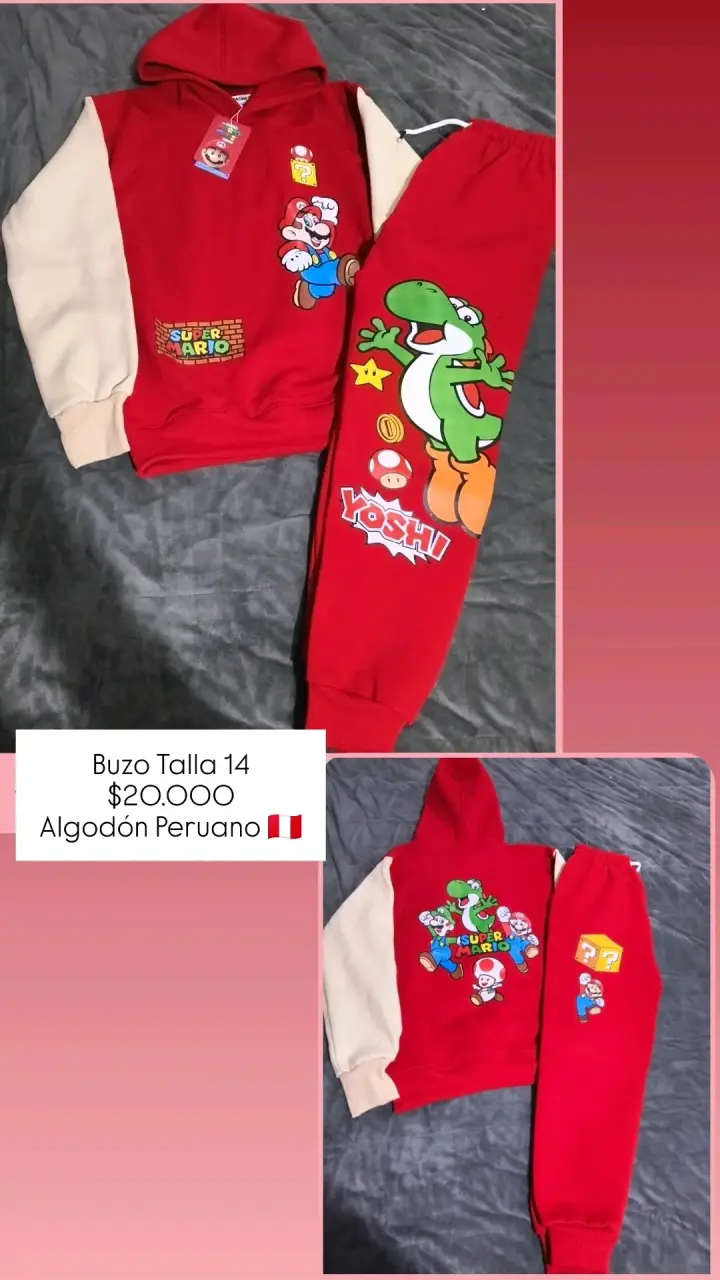 Buzo Super Mario Rojo - 1