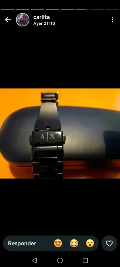 Reloj de pulsera negro Armany original - miniatura 2