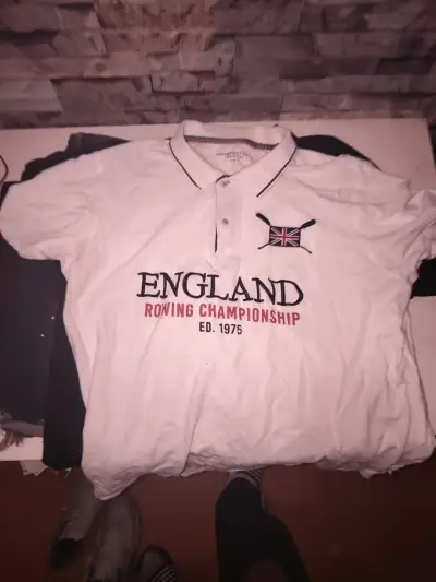 Polera polo blanca Inglaterra talla XL da para L - miniatura 1