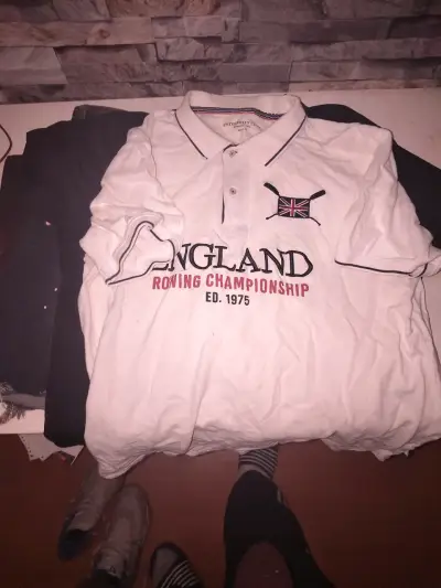 Polera polo blanca Inglaterra talla XL da para L - miniatura 2