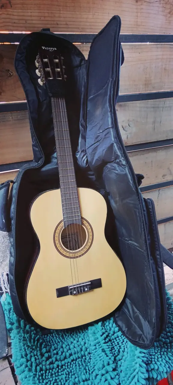 Guitarra acústica Vizcaya en funda - 4