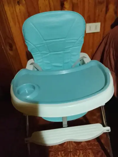 Silla de comer para bebé azul - miniatura 4