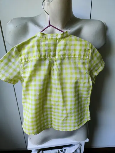 Camisa bebé cuadros verde - miniatura 3