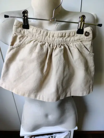 Falda beige de algodón - miniatura 1