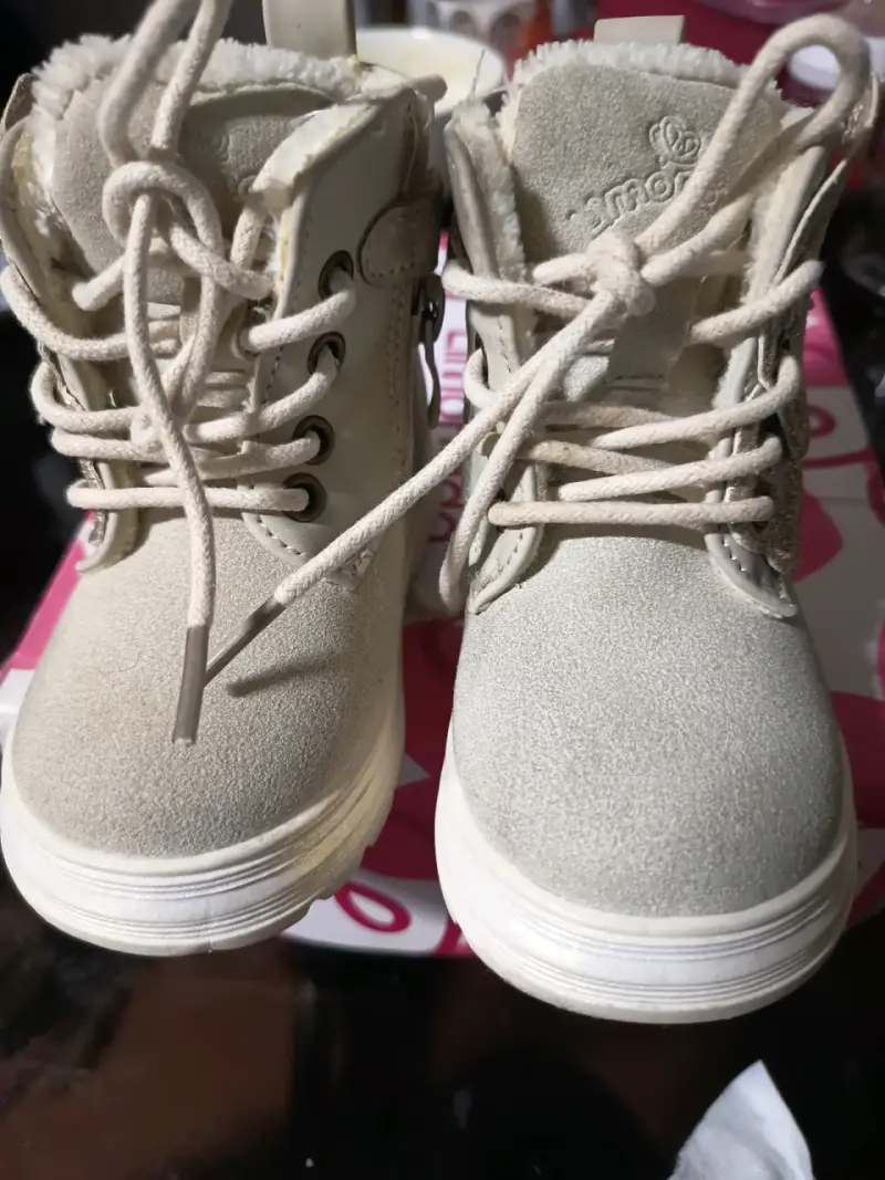 Botines beige para niña - 4