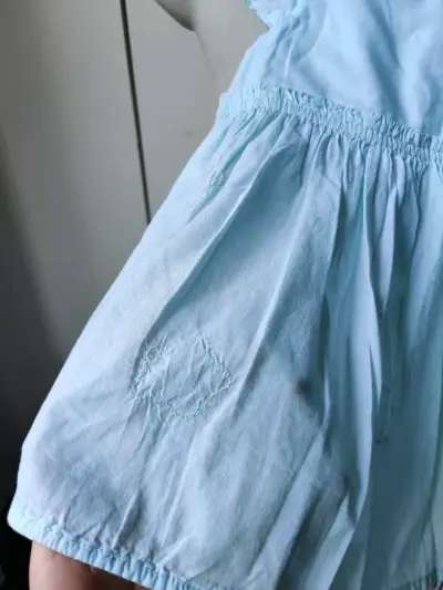 Vestido verde agua de bebé - miniatura 6