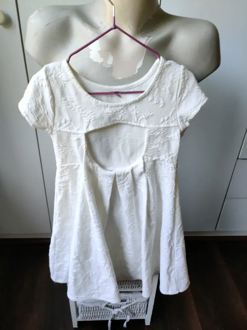 Vestido blanco encaje florar - 2