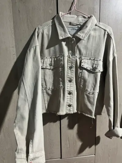 Chaqueta de mezclilla beige - miniatura 1