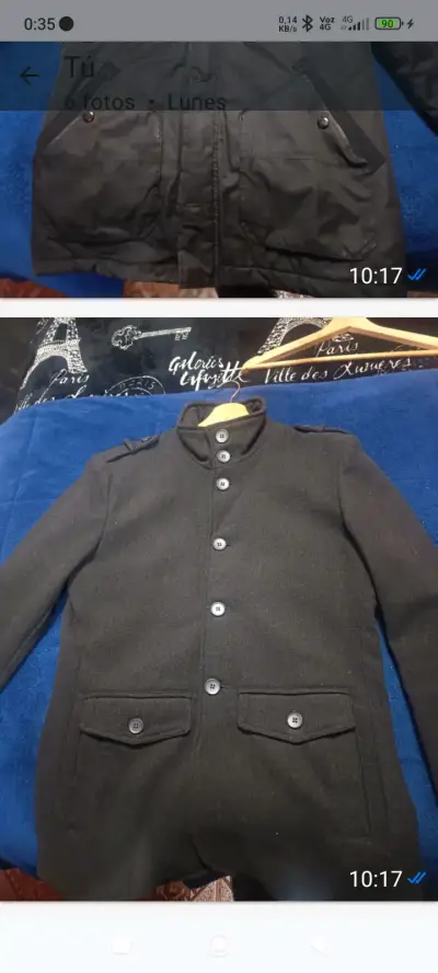 Chaqueta gris con capucha - miniatura 3