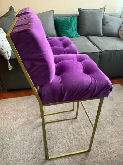 Sillas altas modernas moradas - miniatura 1