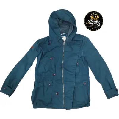 Parka azul con capucha - miniatura 1
