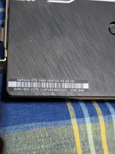 Tarjeta gráfica GeForce GTX 1660 ventus xs 6g oc - miniatura 1
