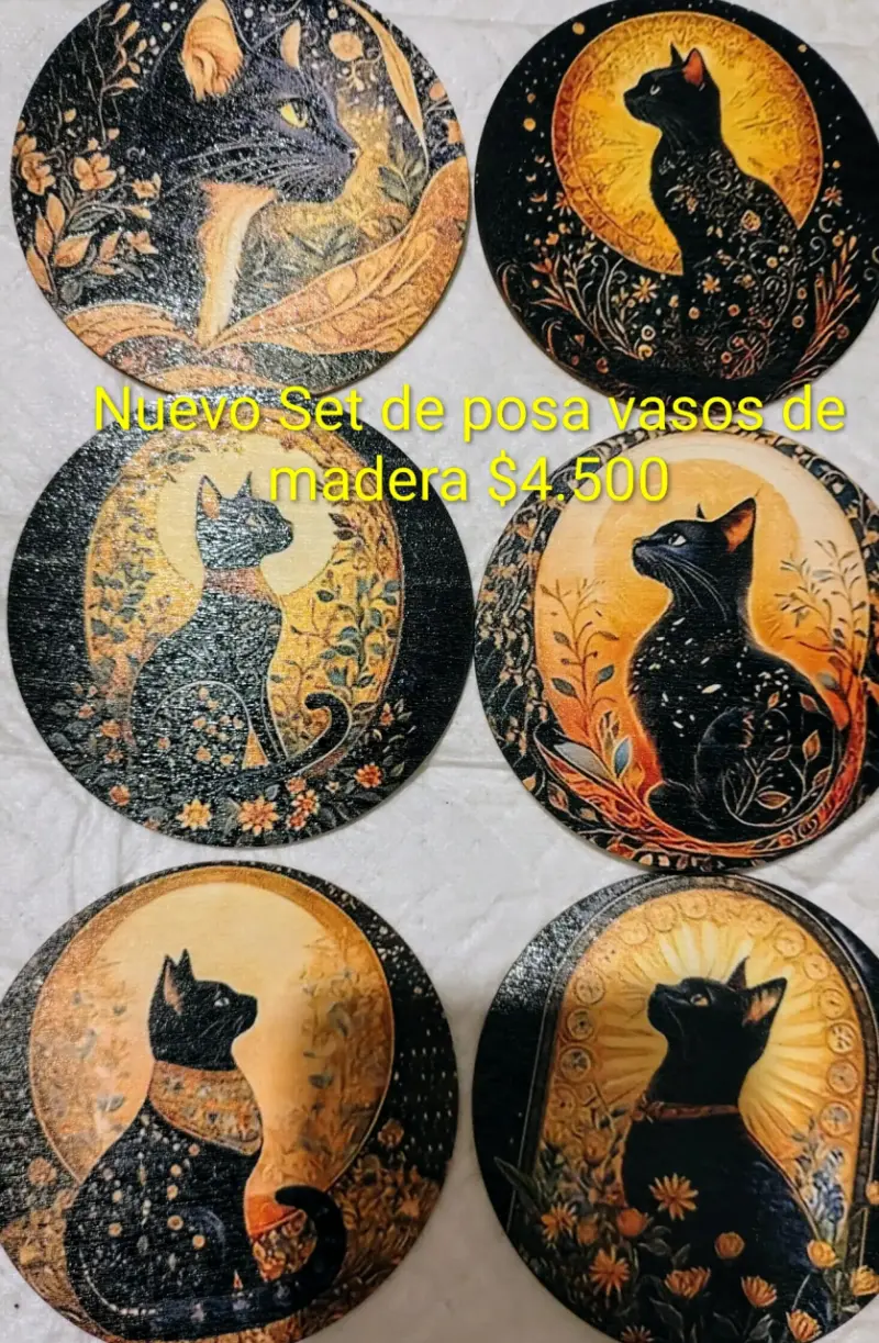 Set de posa vasos de madera - 1