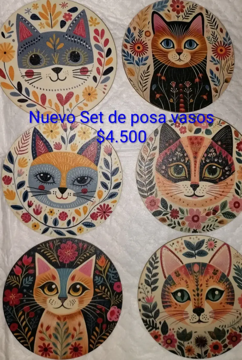 Set de posa vasos de madera - 3