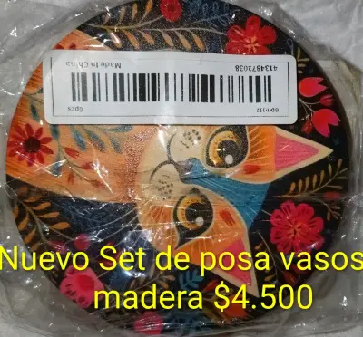 Set de posa vasos de madera - miniatura 4